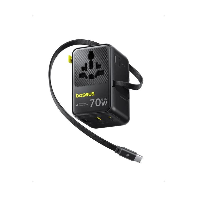 Nabíjecí stanice Baseus EnerCore CG11 70W 2xUSB-C, 2xUSB, 2xAC černá
