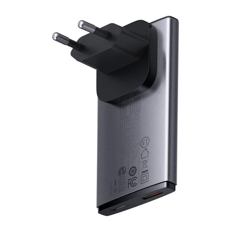 Nabíječka do sítě Baseus GaN5 Pro Ultra Slim 65W šedá