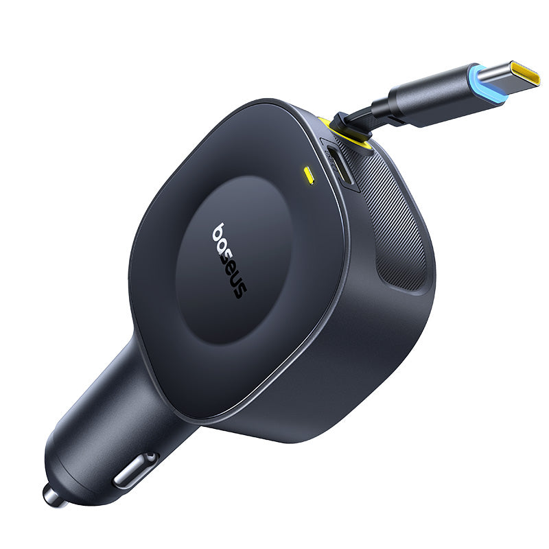 Zatahovací Nabíječka do auta Baseus PrimeTrip VR2 USB-C 1,5m 30W 1x USB-C