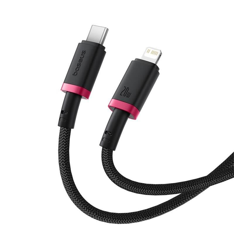Kabel Baseus Dura USB-C/Lightning 2m 20W černo červený
