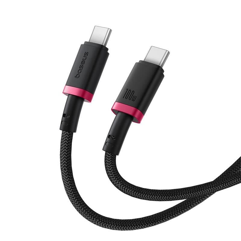 Kabel Baseus Dura USB-C/USB-C 100W červeno černý