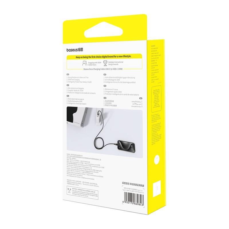 Kabel Baseus Dura USB-C/USB-C - balení detail