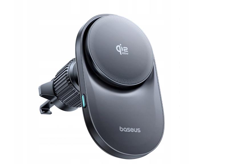 Držák do auta s bezdrátovým nabíjením Qi2.2 Baseus PrimeTrip VC2 Pro do ventilační mřížky černý