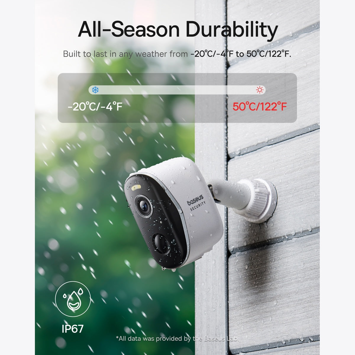 Venkovní kamera Baseus Security N1 Plus 2K (sada 2ks+centrální stanice) bílá