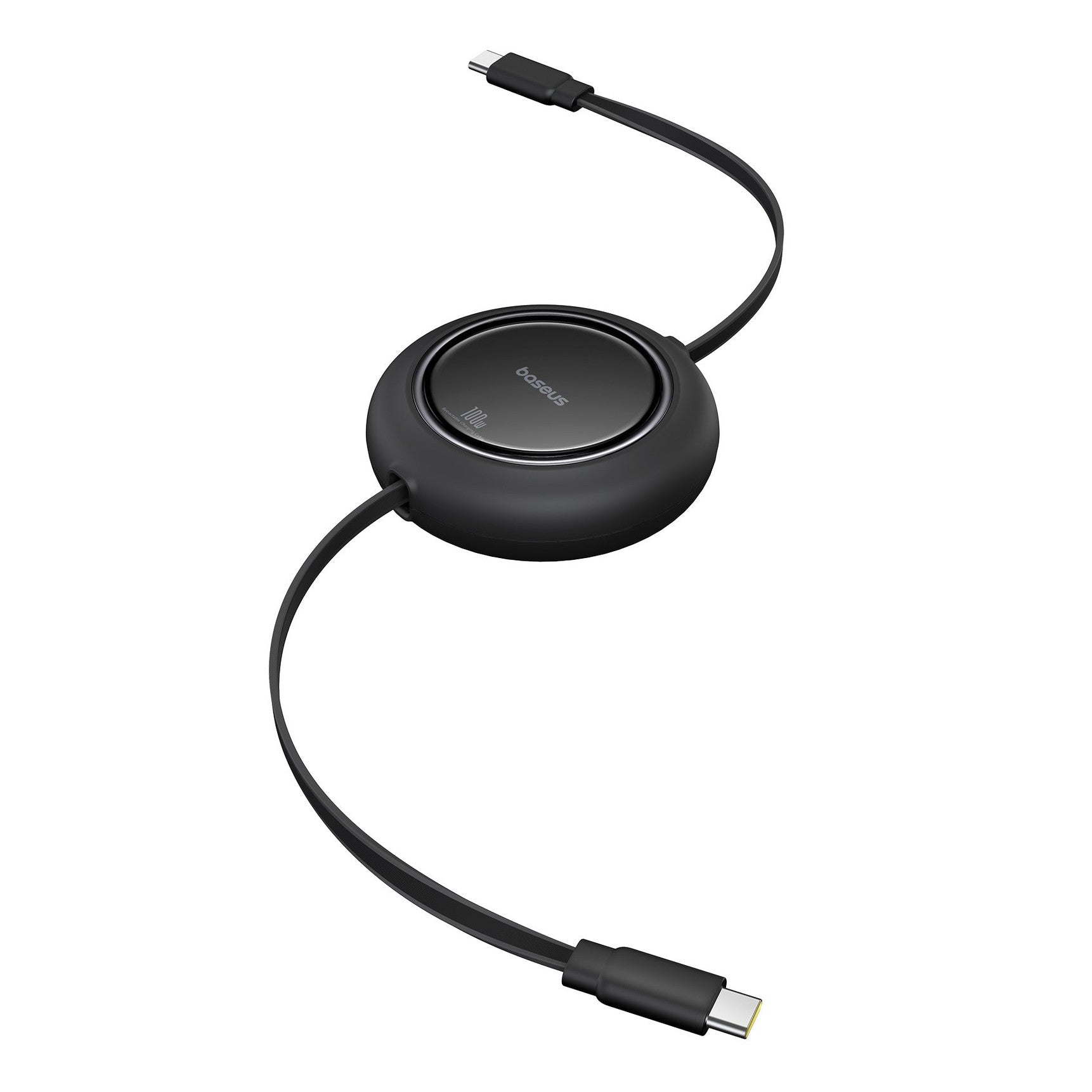 Navíjecí kabel Baseus Free2Pull USB-C/USB-C s nastavitelnou délkou až 1m 100W černý
