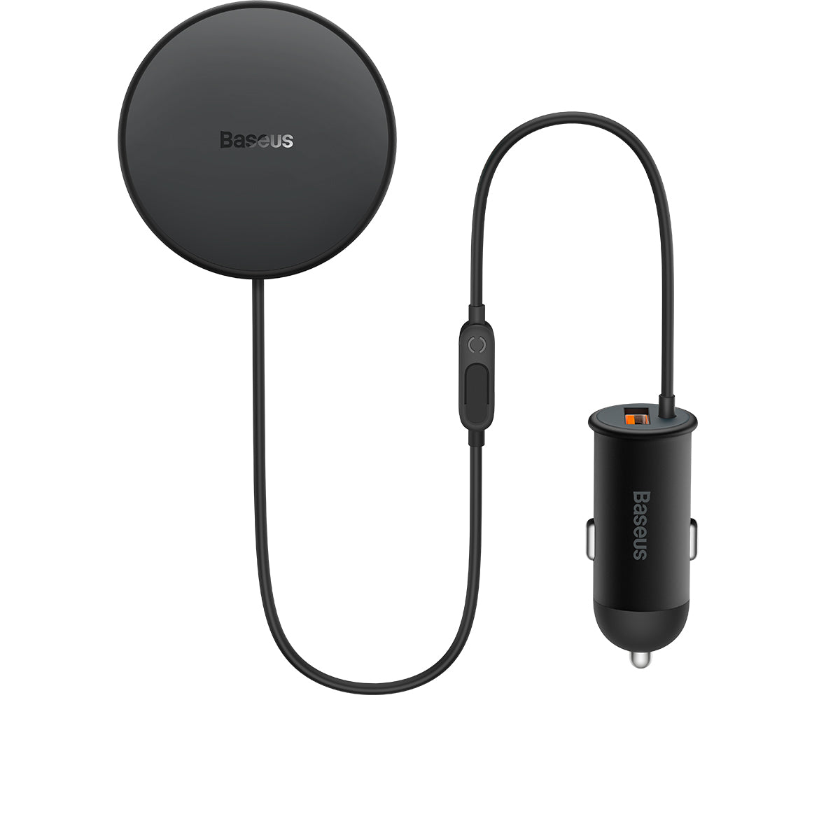Držák do auta s magnetem Baseus do ventilační mřížky s nabíječkou USB-C 15W+25W černý