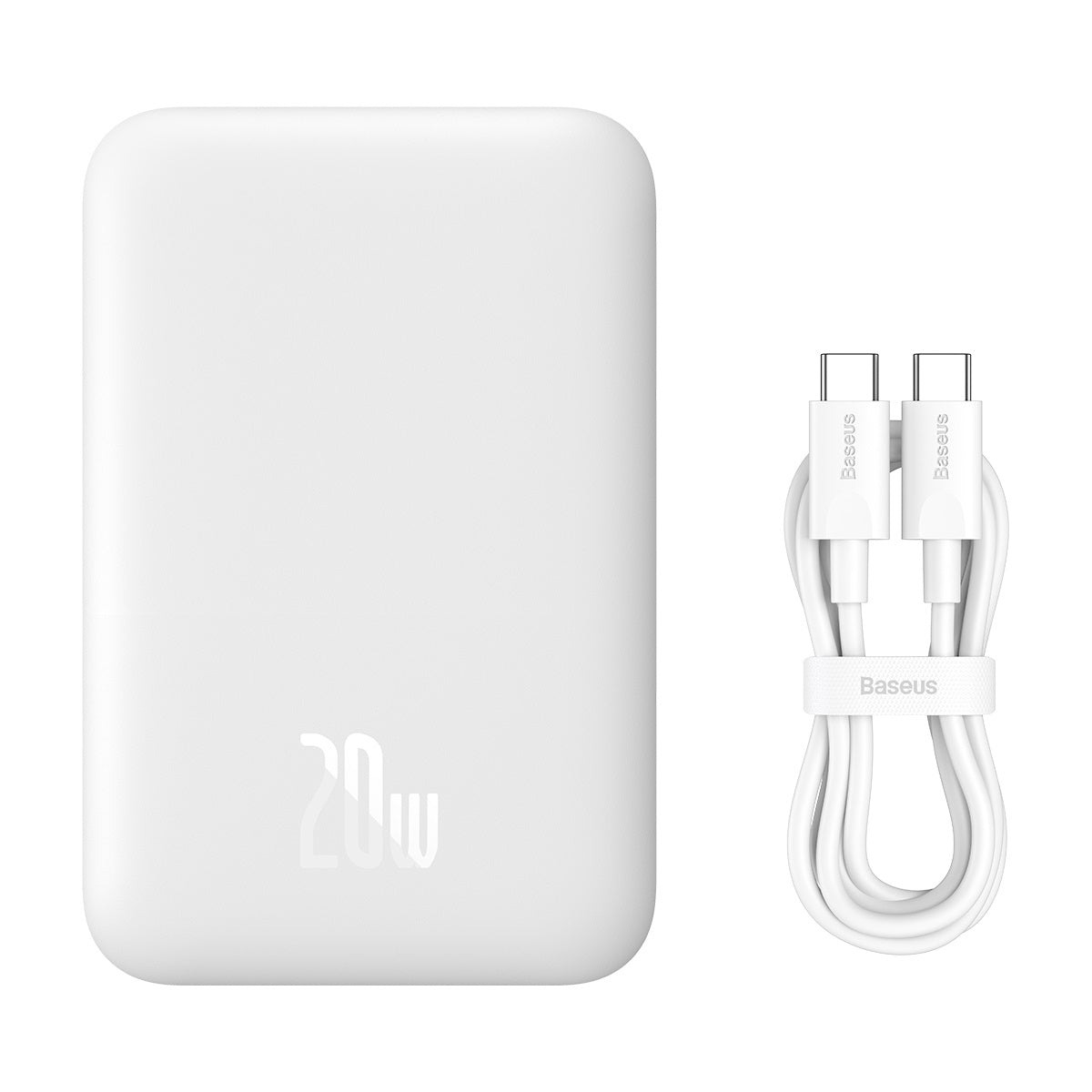 Bezdrátová powerbanka Baseus Magnetic Mini Air 6000mAh, 20W bílá