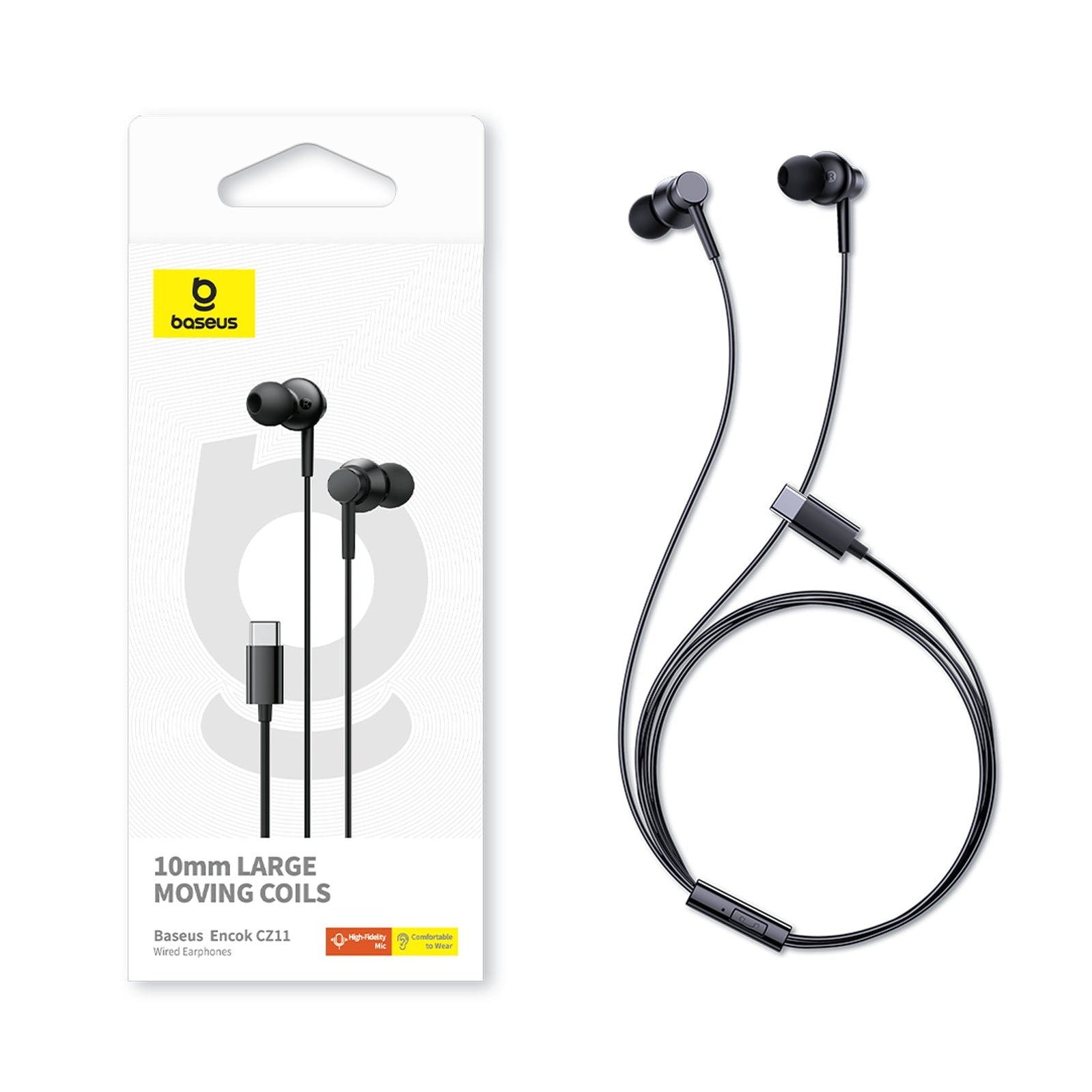 Sluchátka s mikrofonem Baseus Encok CZ11 USB-C černá