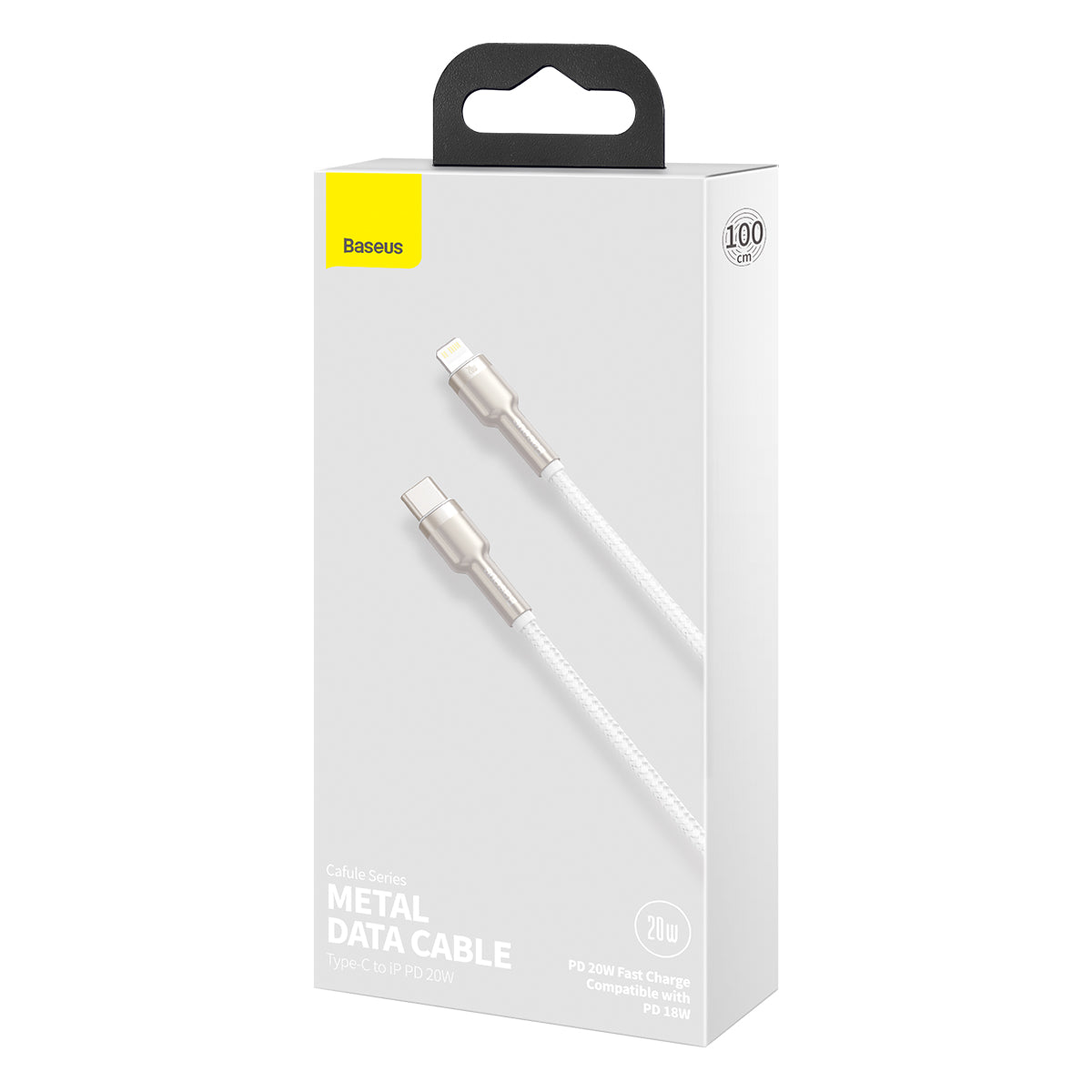 Kabel Baseus Cafule USB-C/Lightning 1m 20W bílý