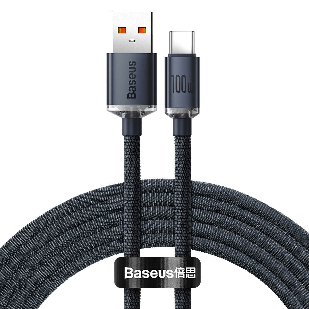 Kabel Baseus Crystal Shine USB/USB-C 2m 100W černý