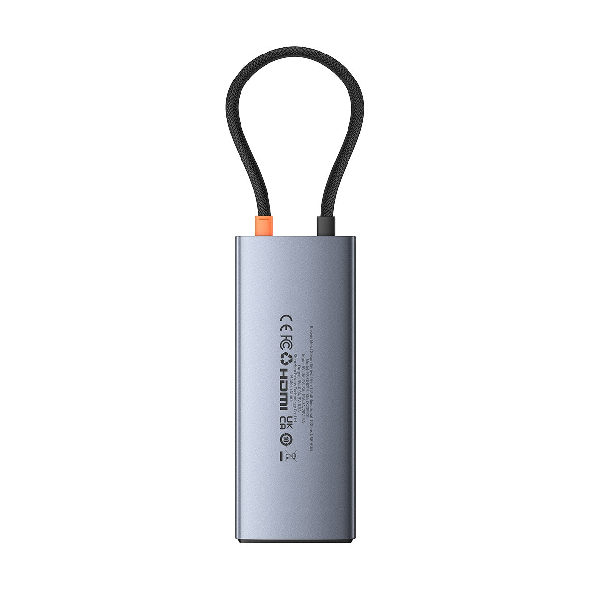Dokovací stanice 6v1 Baseus Metal Gleam 2 100W 2xUSB-C, 2xUSB, 1xHDMI, 1xRJ45 šedá
