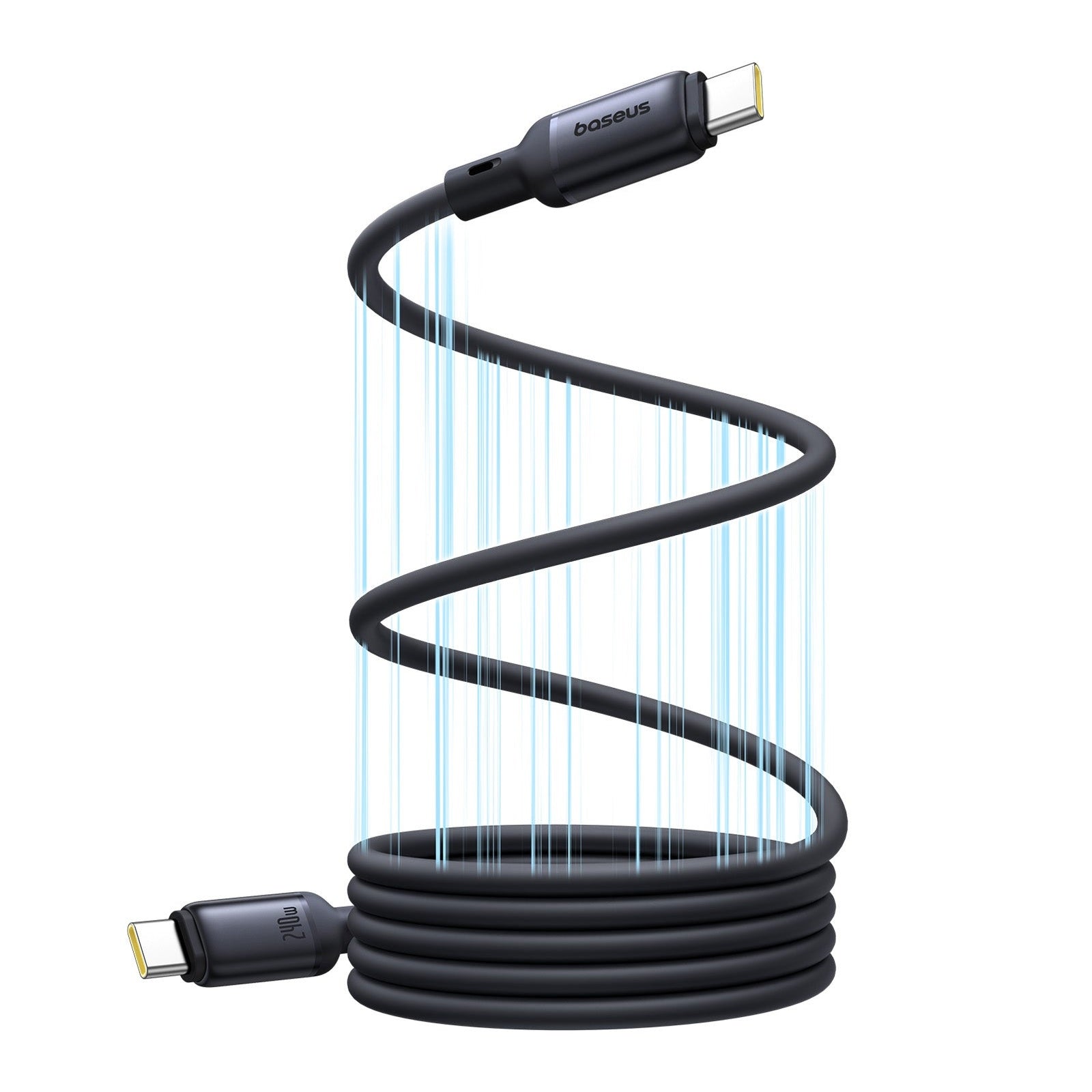 Magnetický kabel Baseus PicoGo USB-C/USB-C 1m 240W černý