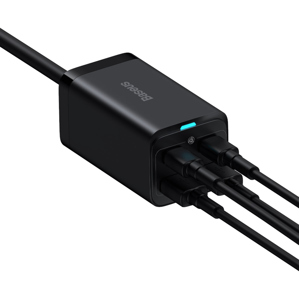 Nabíječka do sítě Baseus GaN3 100W, 2xUSB, 2xUSB-C černá