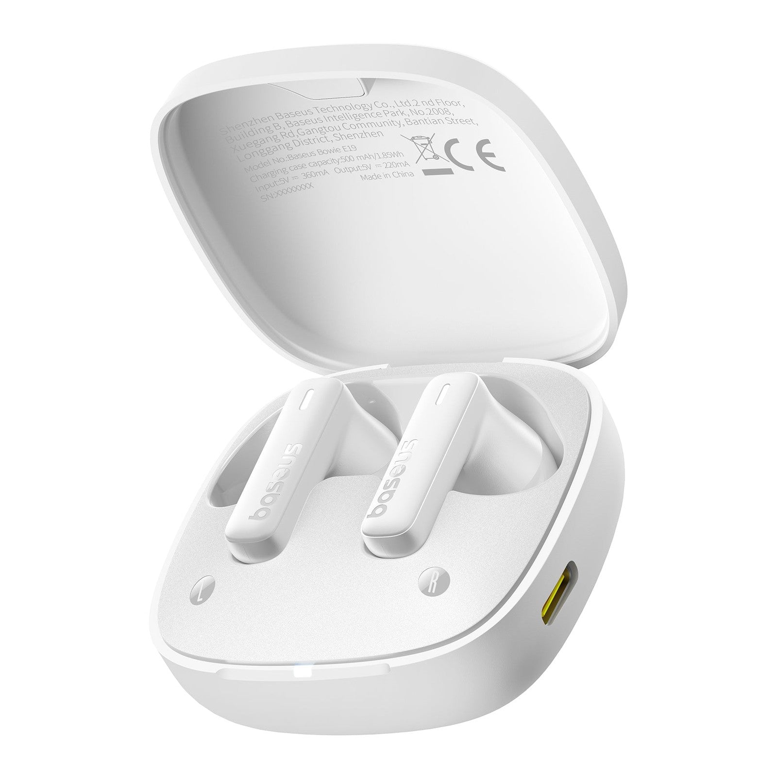 Bluetooth sluchátka Baseus Bowie E19 bílá