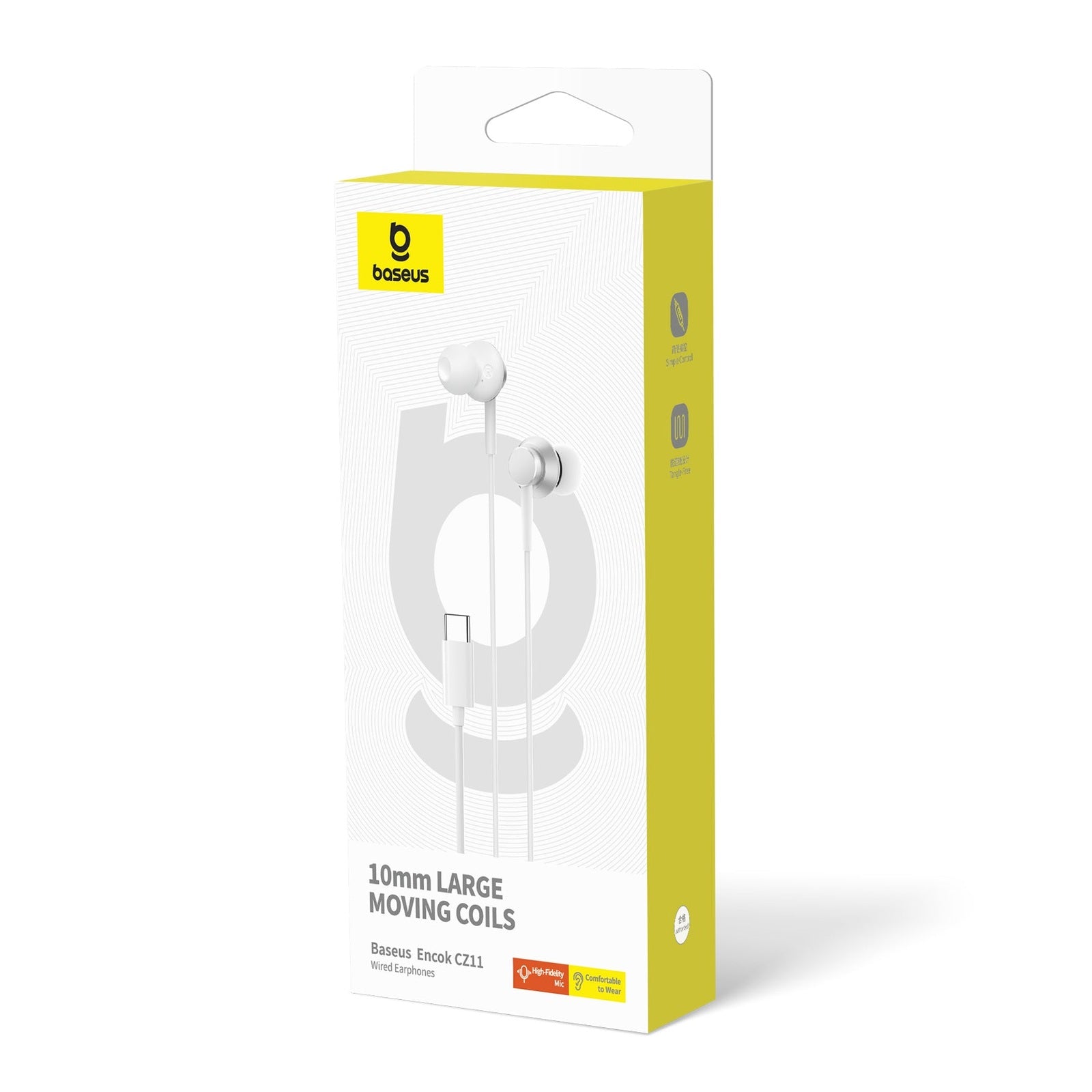 Sluchátka s mikrofonem Baseus Encok CZ11 USB-C bílá