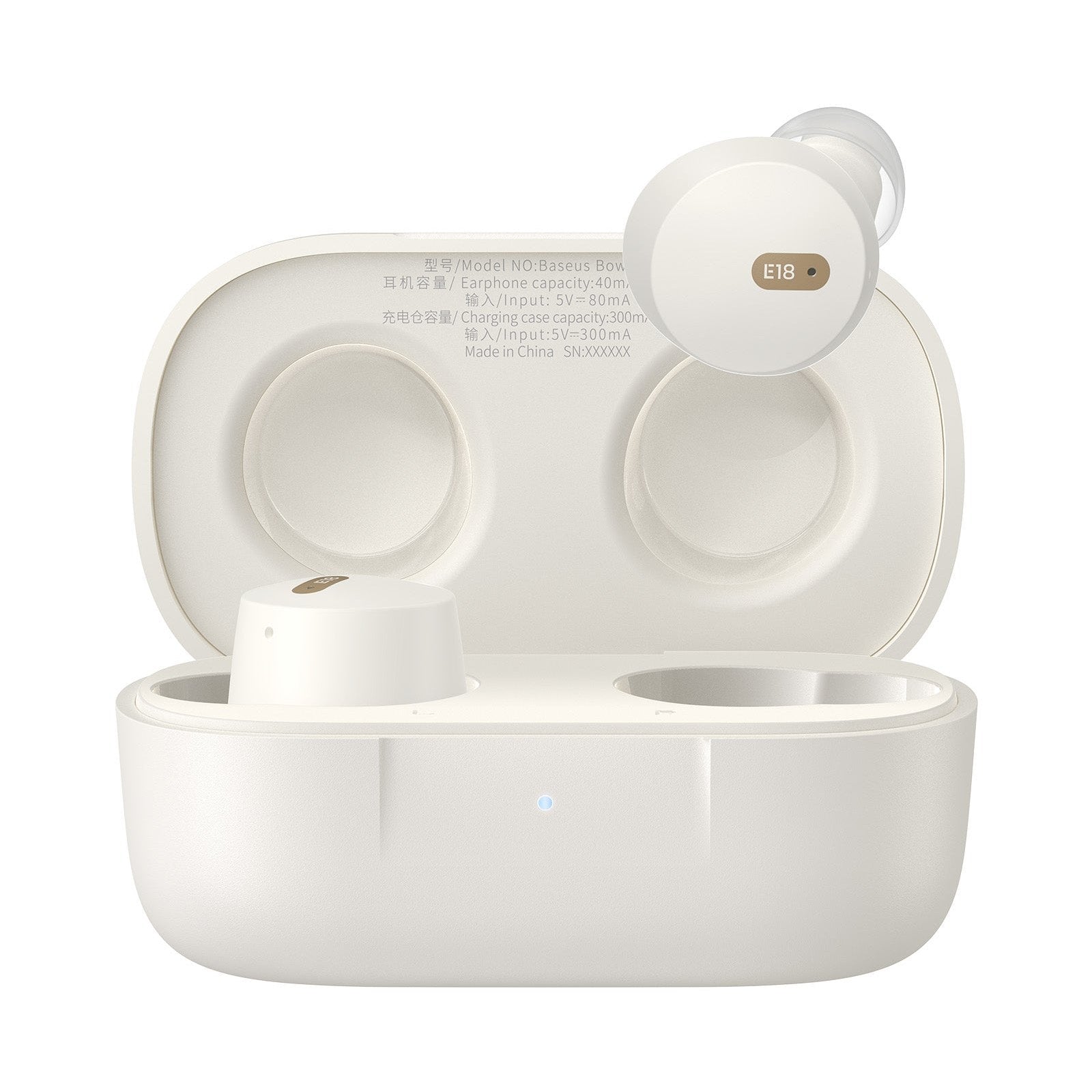 Bluetooth sluchátka Baseus Bowie E18 bílá