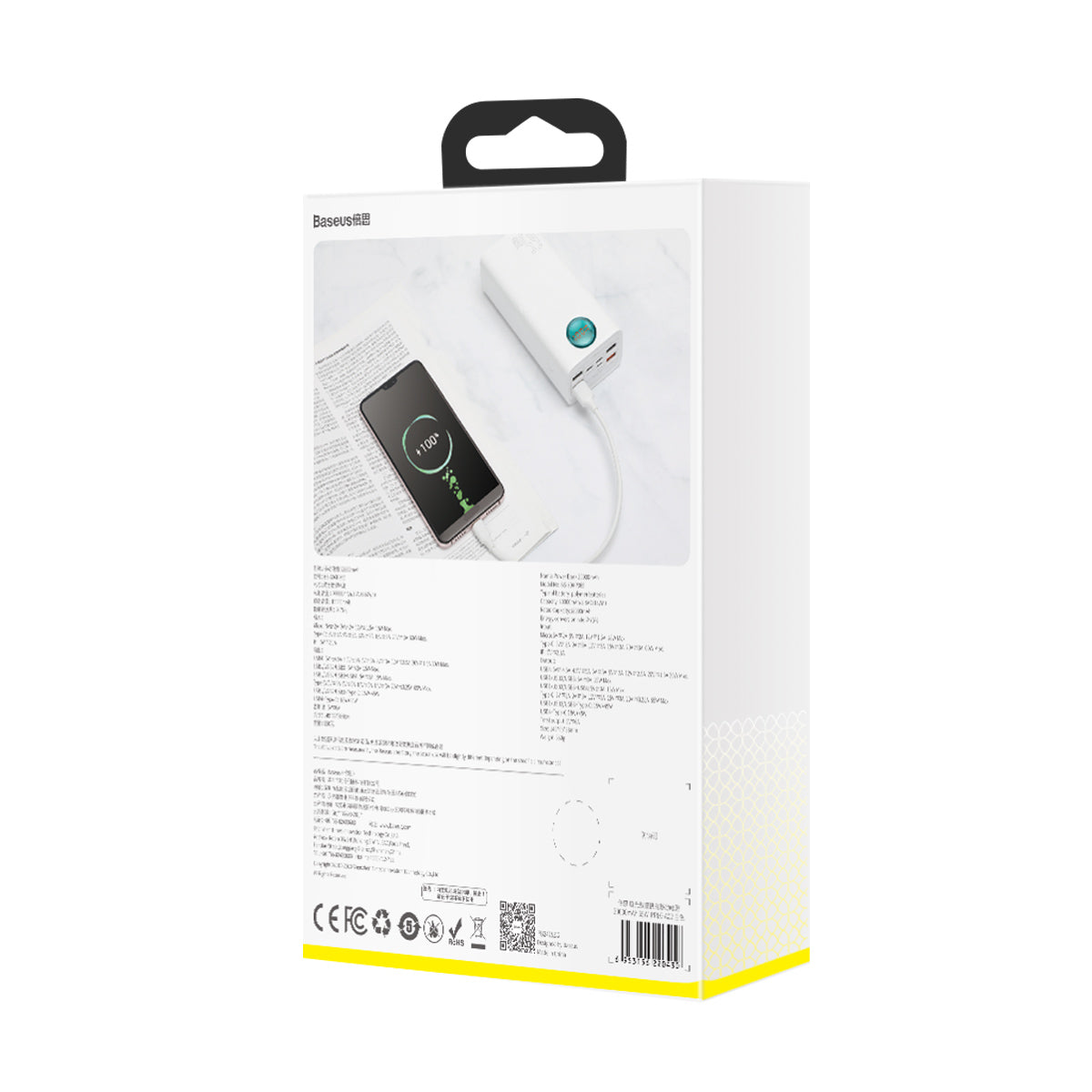 Powerbanka Baseus Amblight QC 30000mAh, 65W bílá
