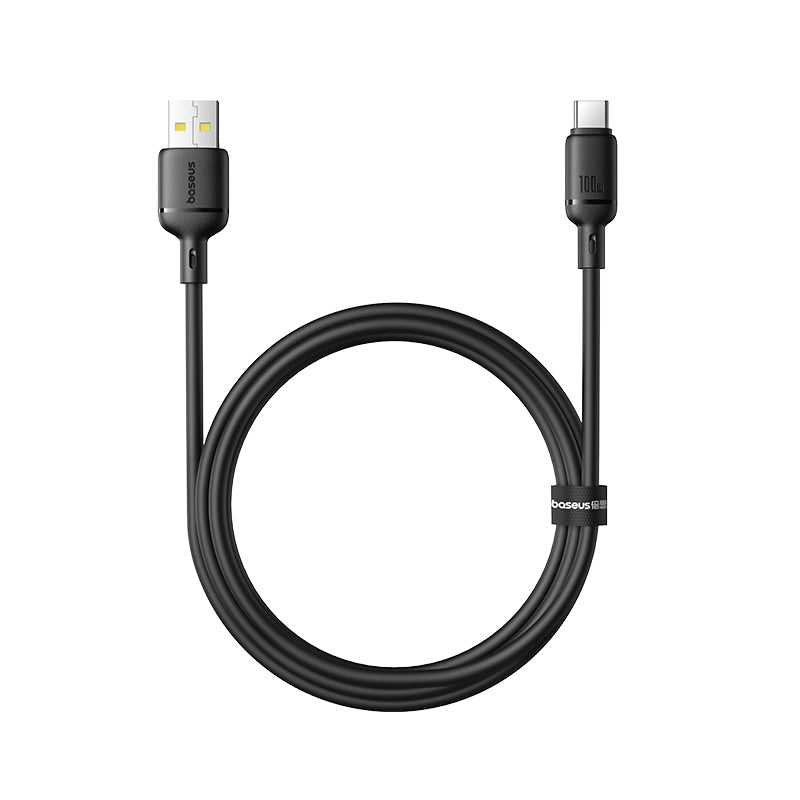 Kabel Baseus Silky USB/USB-C 1m 100W černý