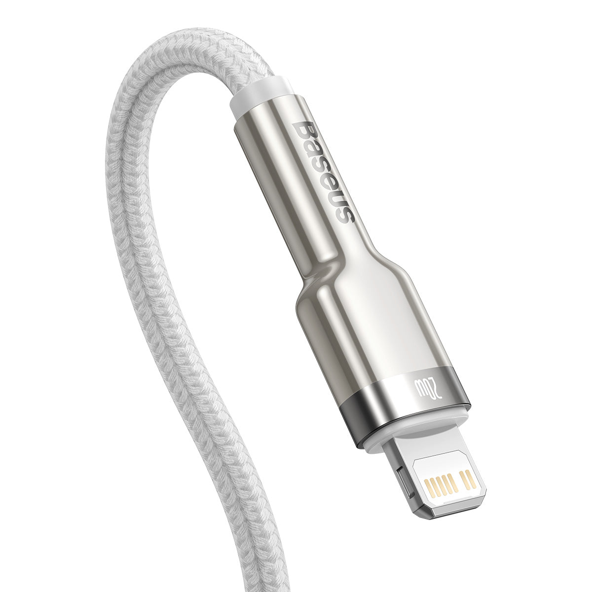 Kabel Baseus Cafule USB-C/Lightning 1m 20W bílý