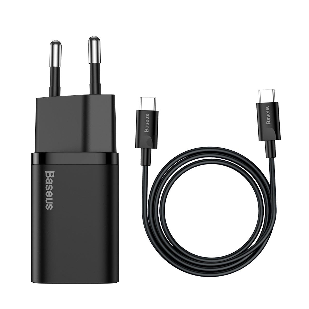 Nabíječka do sítě Baseus Super Si 25W s kabelem USB-C/USB-C 1m, 1xUSB-C černá