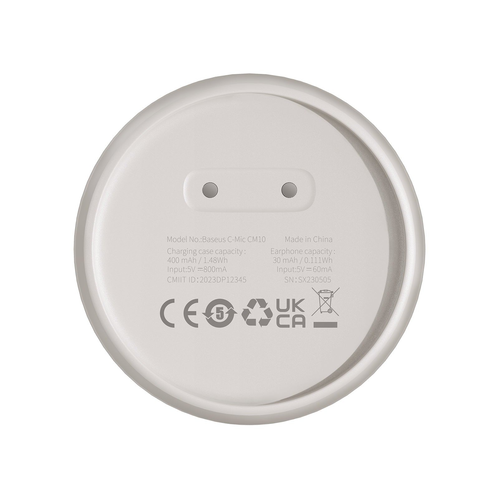 Bluetooth sluchátko se solárním nabíjením Baseus Bowie CM10 bílé