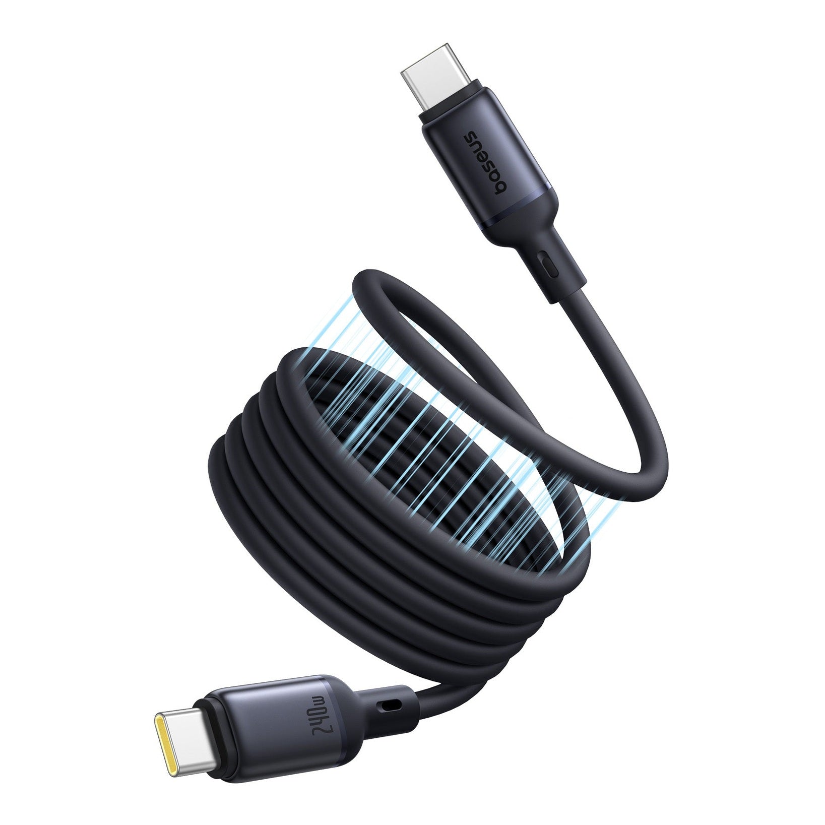 Magnetický kabel Baseus PicoGo USB-C/USB-C 1m 240W černý