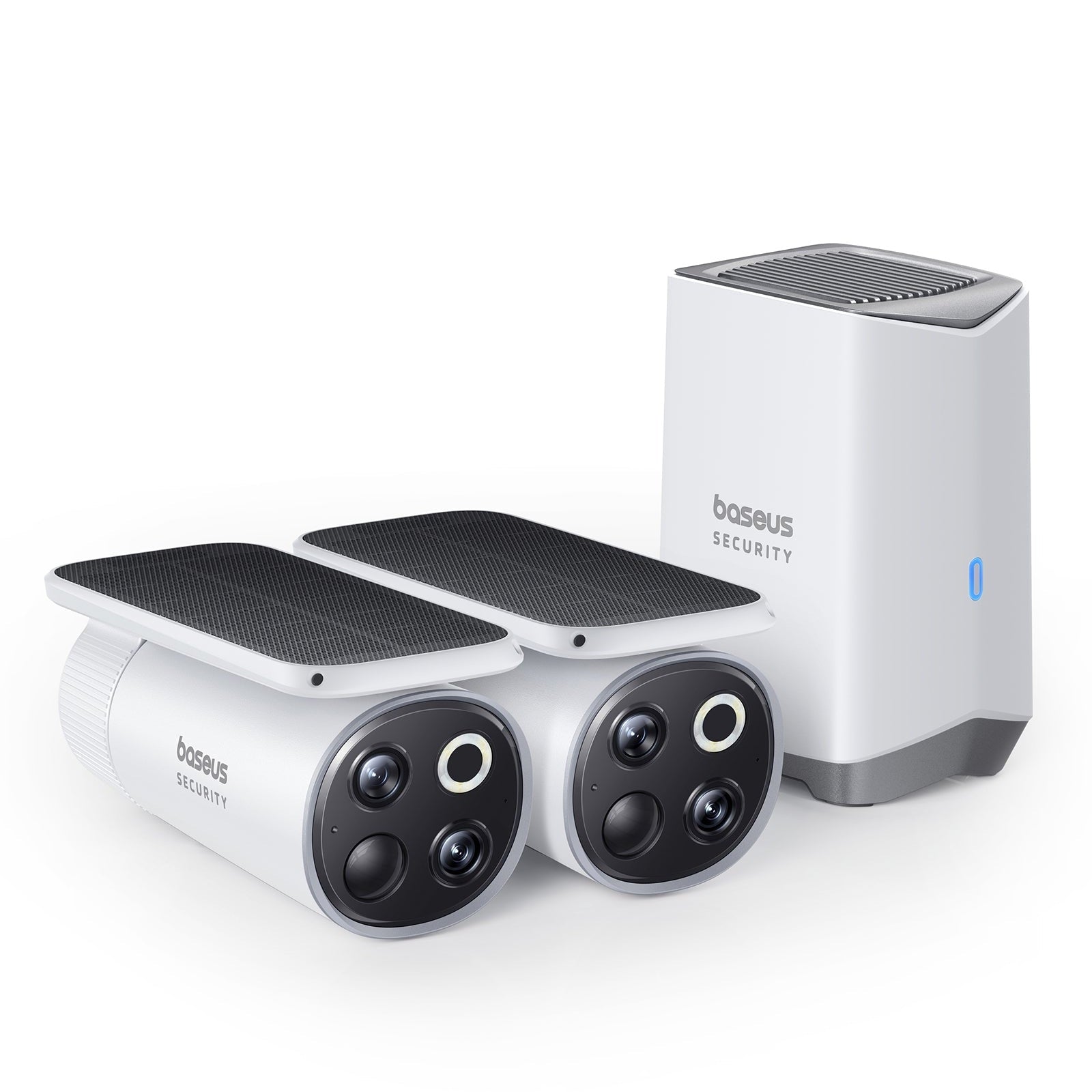 Venkovní kamera Baseus Security S1 Pro 3K (sada 2ks+centrální stanice) bílá