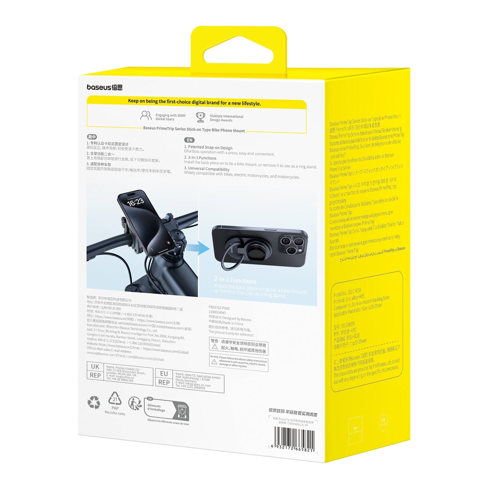 Držák na kolo Baseus PrimeTrip černý