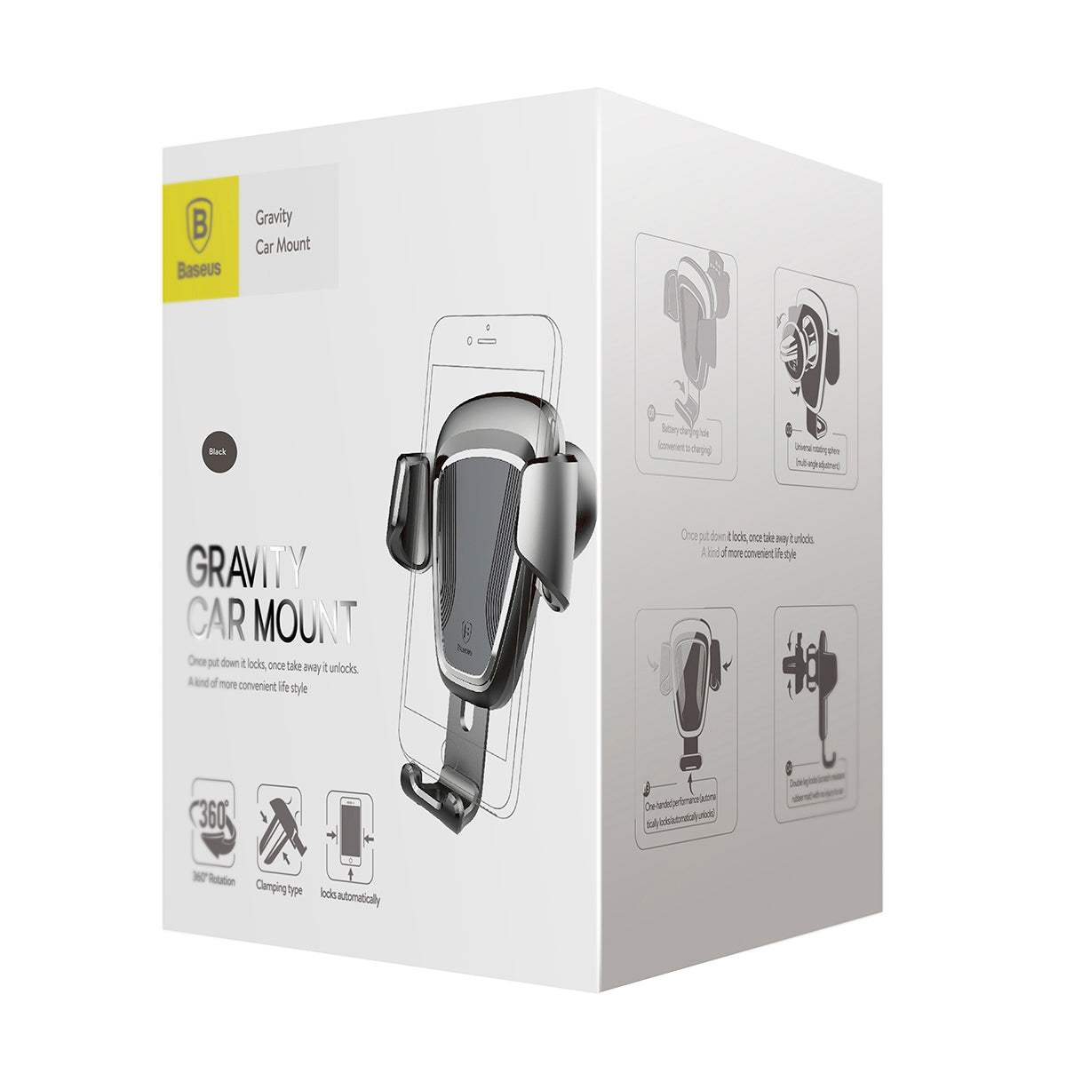 Držák do auta Baseus Gravity do ventilační mřížky černý