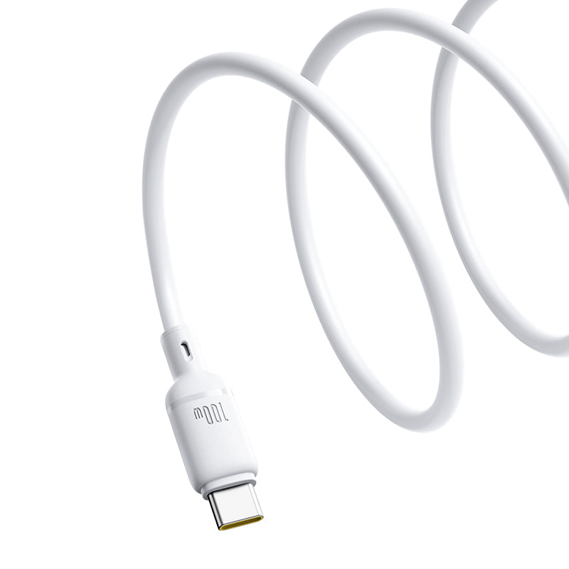 Kabel Baseus Silky USB/USB-C 1m 100W bílý