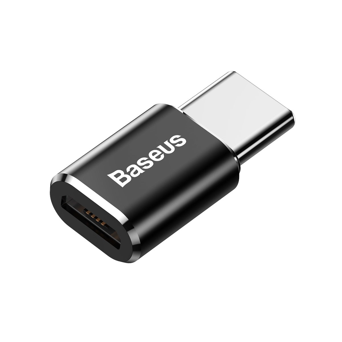 Adaptér Baseus microUSB/USB-C (F/M) černý