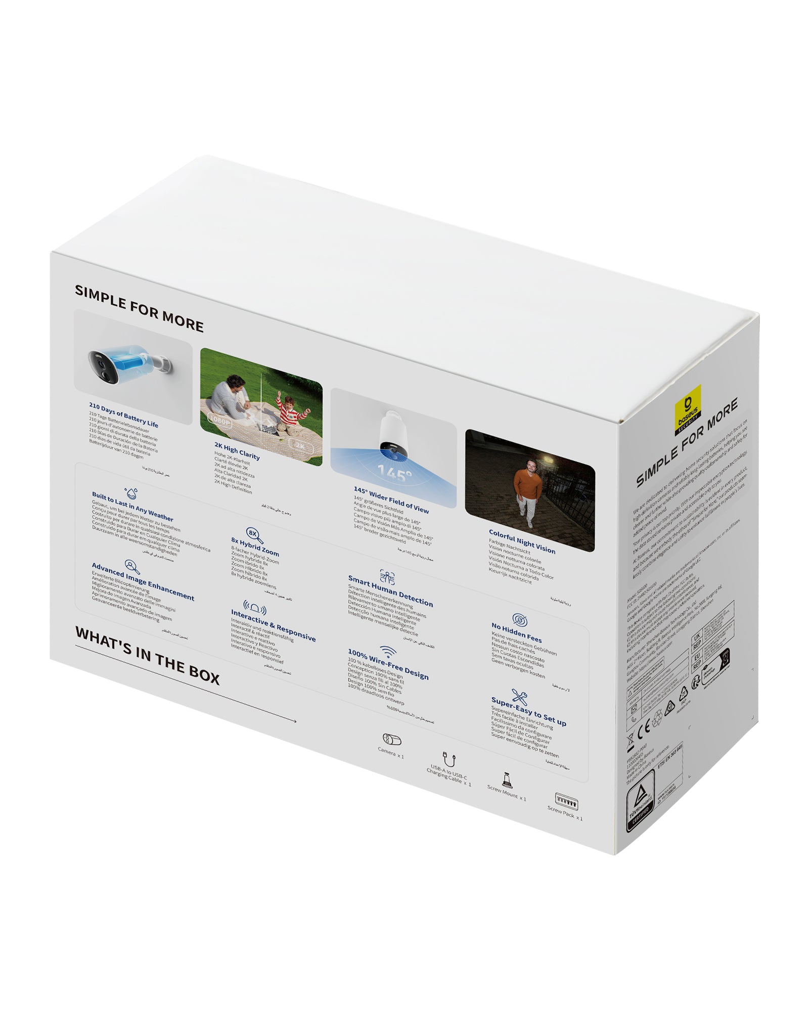 Venkovní kamera Baseus Security B1 2K bílá