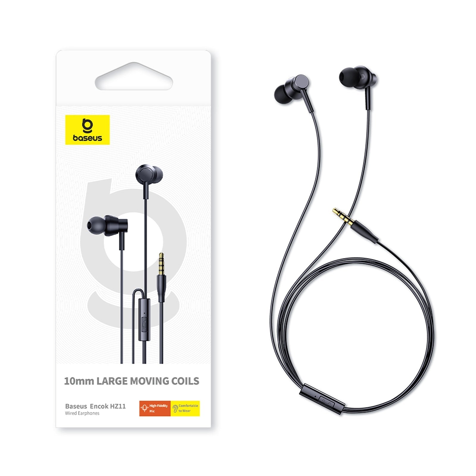 Sluchátka s mikrofonem Baseus Encok HZ11 3,5mm černá