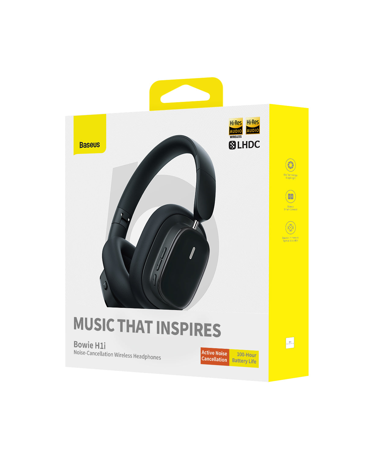 Bluetooth sluchátka Baseus Bowie H1i s ANC černá