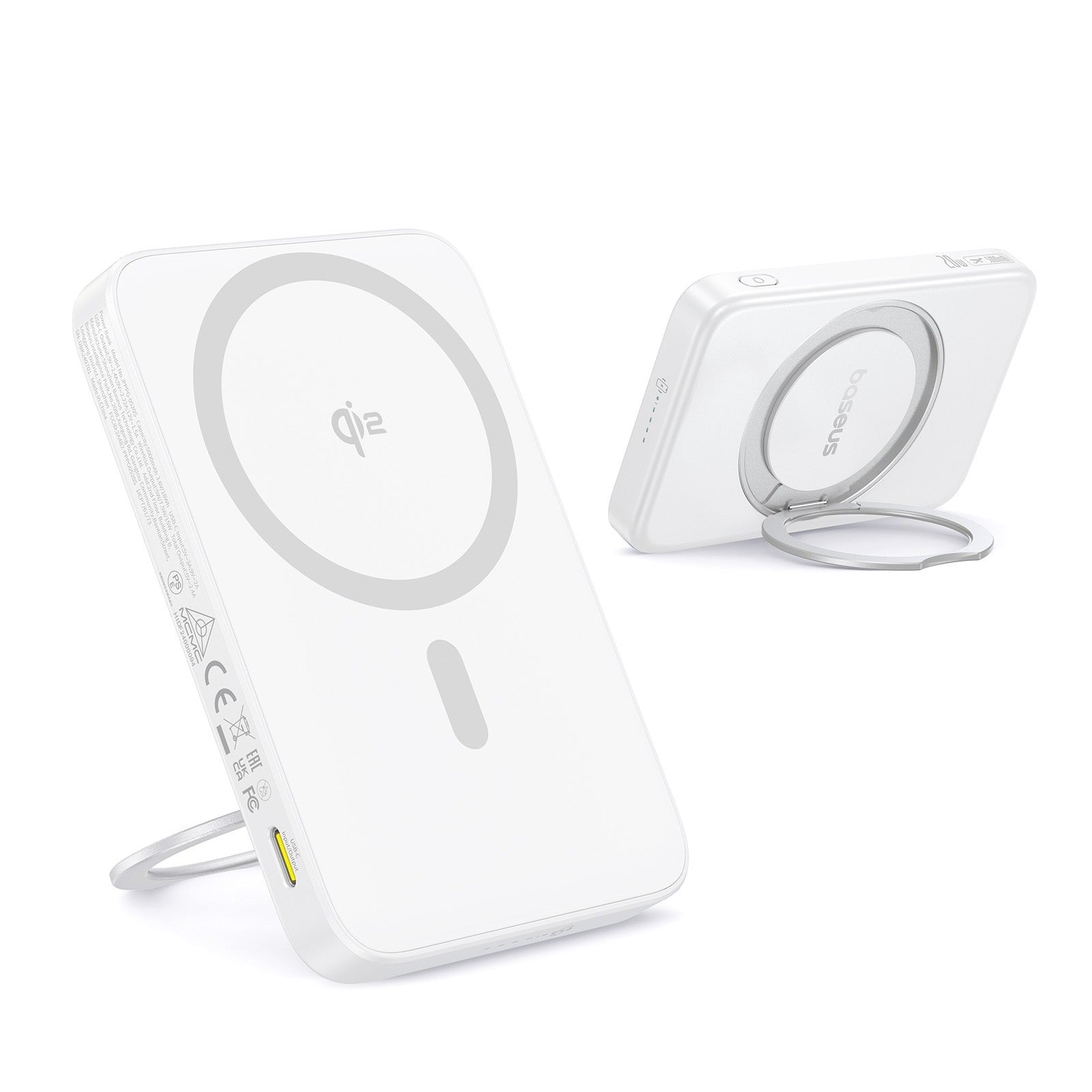 Bezdrátová powerbanka Baseus PicoGo Qi2 5000mAh, 20W bílá