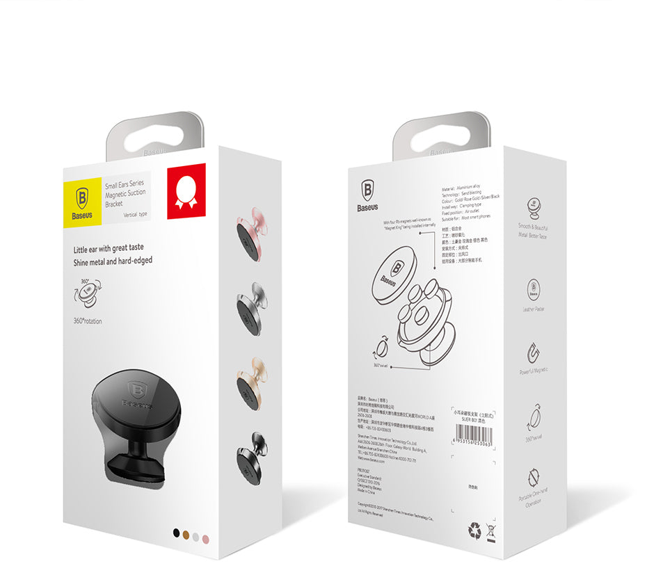 Držák do auta s magnetem Baseus SUER-B01 Small Ears na palubní desku černý