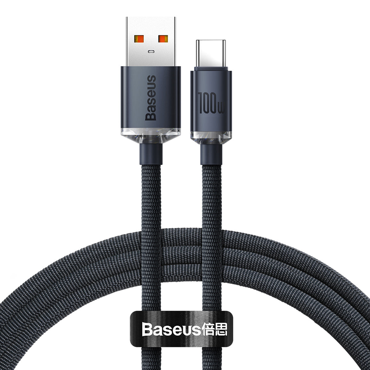 Kabel Baseus Crystal Shine USB/USB-C 1,2m 100W černý