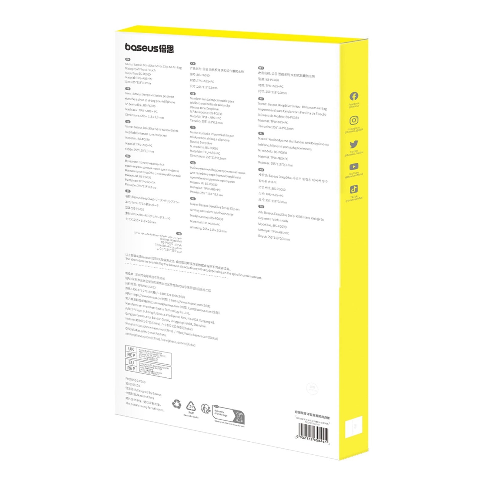 Vodotěsné pouzdro Baseus DeepDive černé