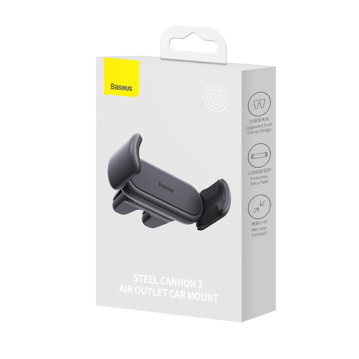 Držák do auta Baseus Steel Cannon 2 Air Outlet do ventilační mřížky černý