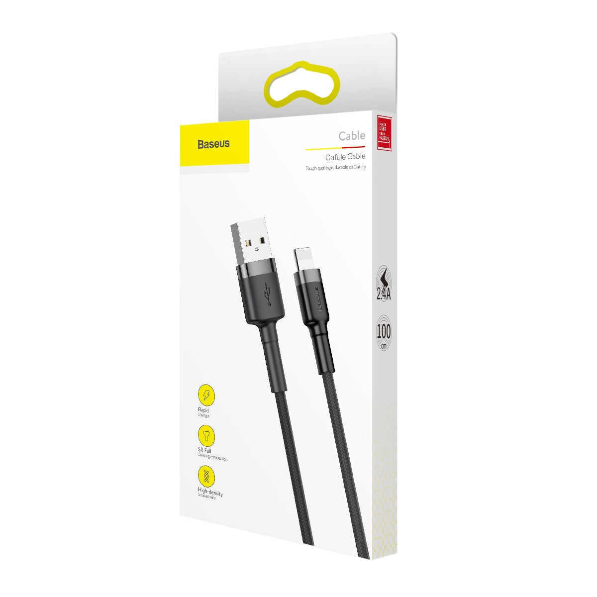Kabel Baseus Cafule USB/Lightning 1m 2,4A šedo-černý