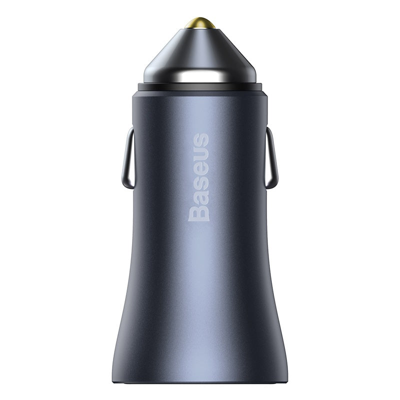 Baseus Nabíječka do auta Baseus Golden Contactor Pro s kabelem USB-C 1m 40W 1x USB, 1x USB-C šedá