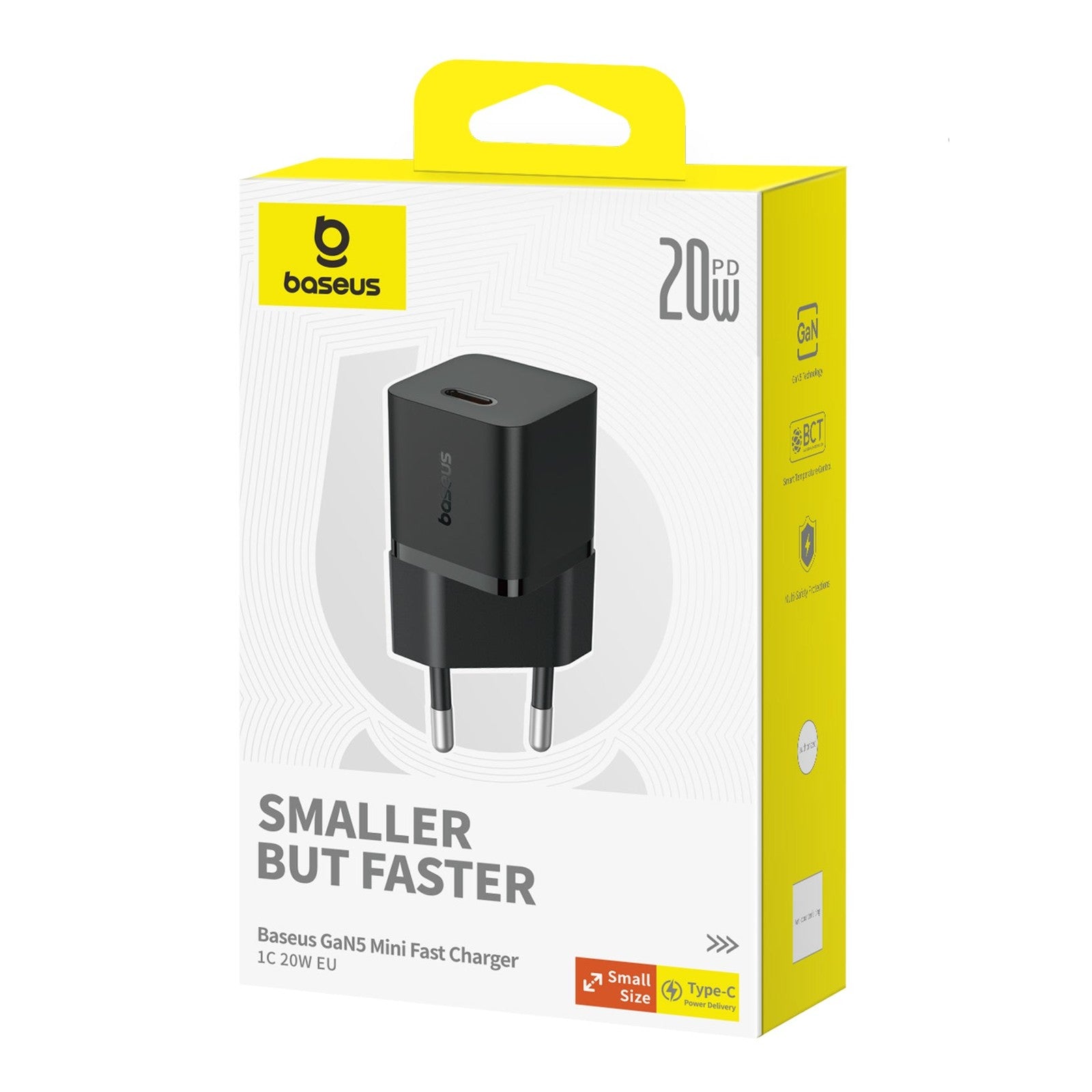Nabíječka do sítě Baseus GaN5 Mini 20W, 1xUSB-C černá