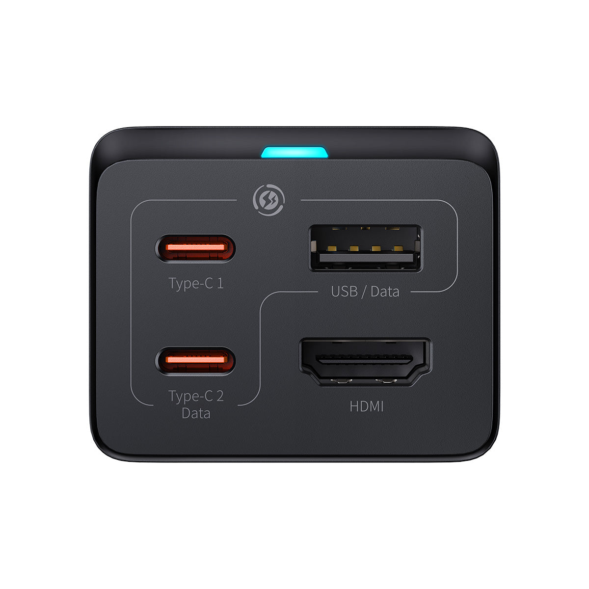 Dokovací stanice s nabíjením 4v1 Baseus GaN5 Pro 67W 2xUSB-C, 1xUSB, 1xHDMI černá