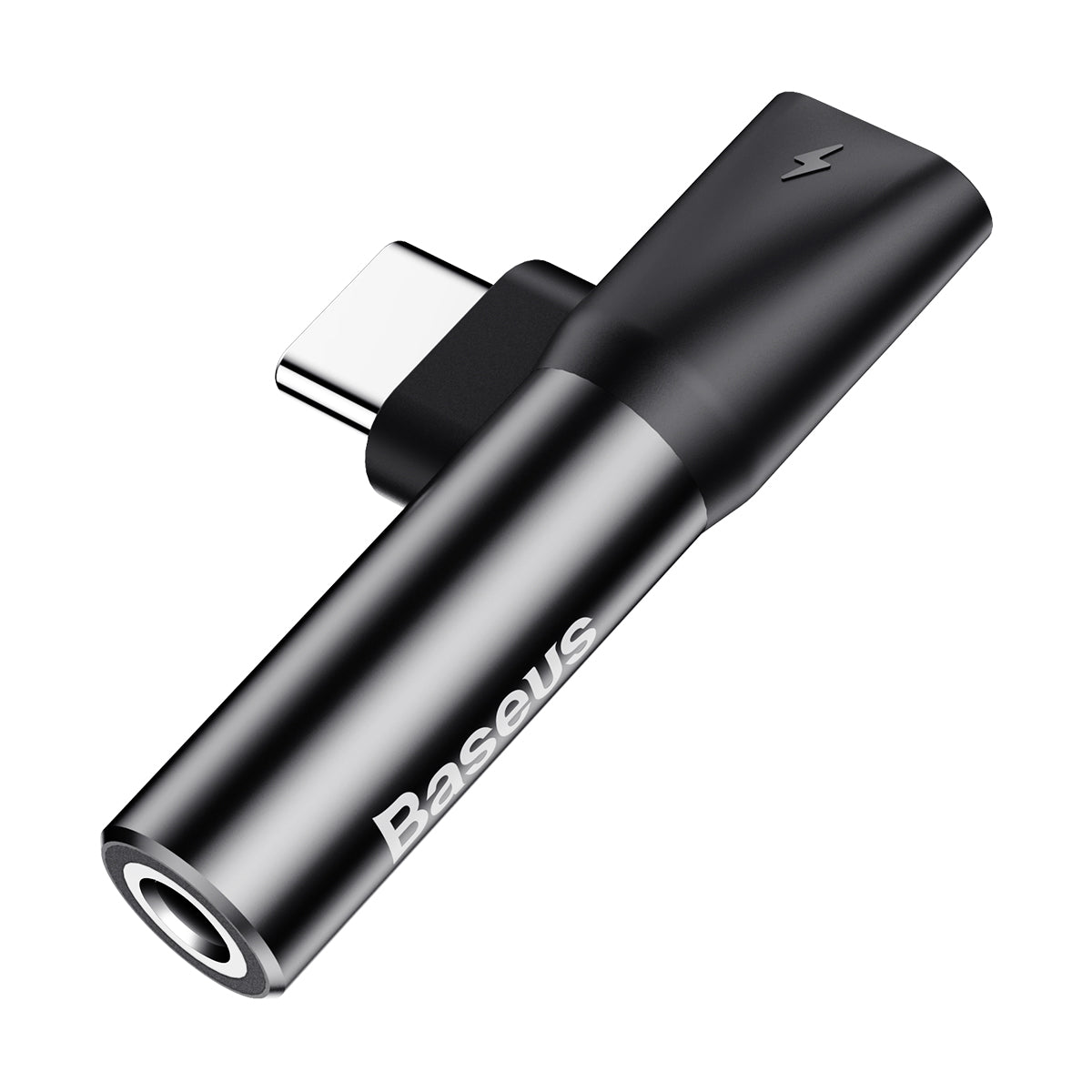 Audio adaptér s redukcí Baseus z USB-C na USB-C a 3,5mm jack černý