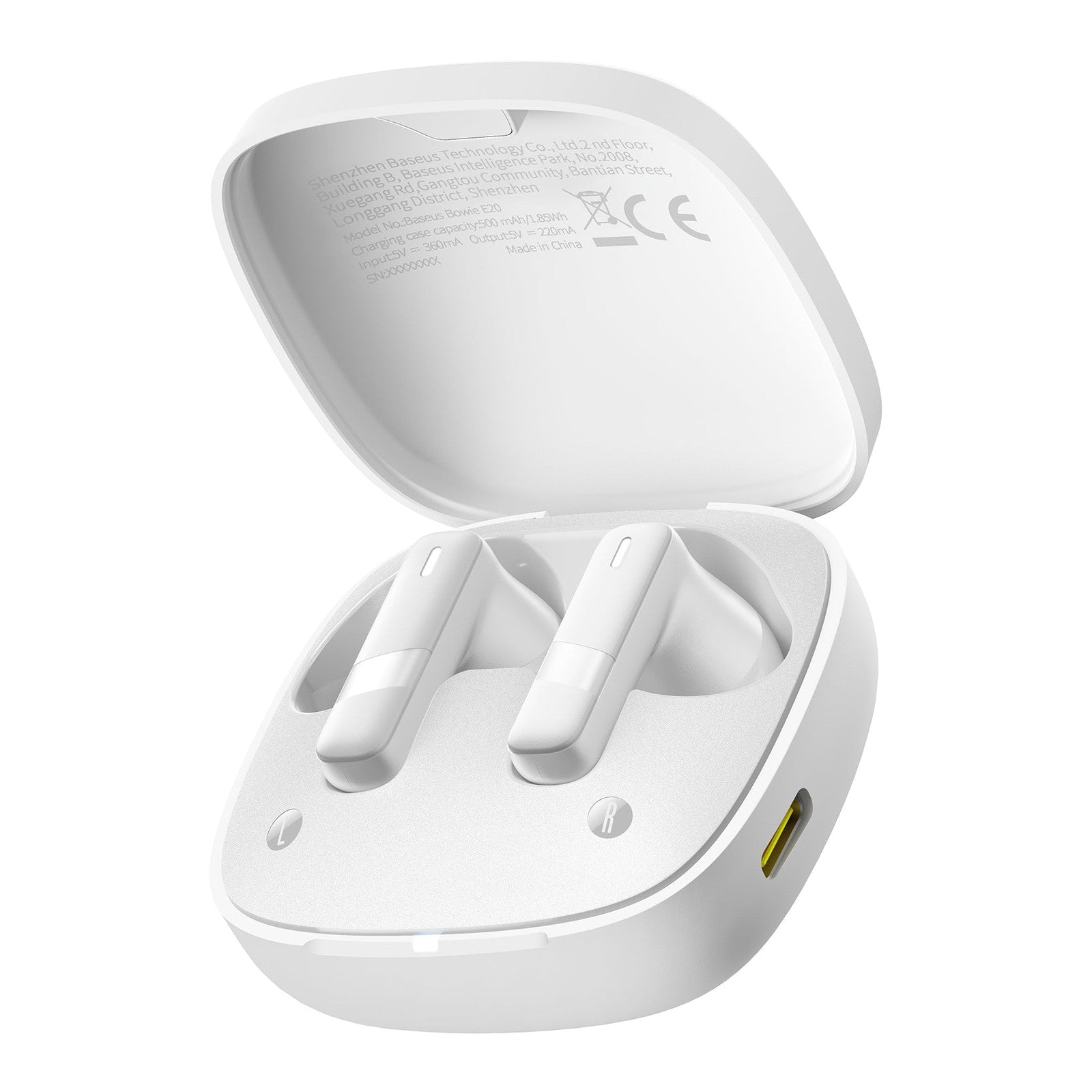 Bluetooth sluchátka Baseus Bowie E20 bílá