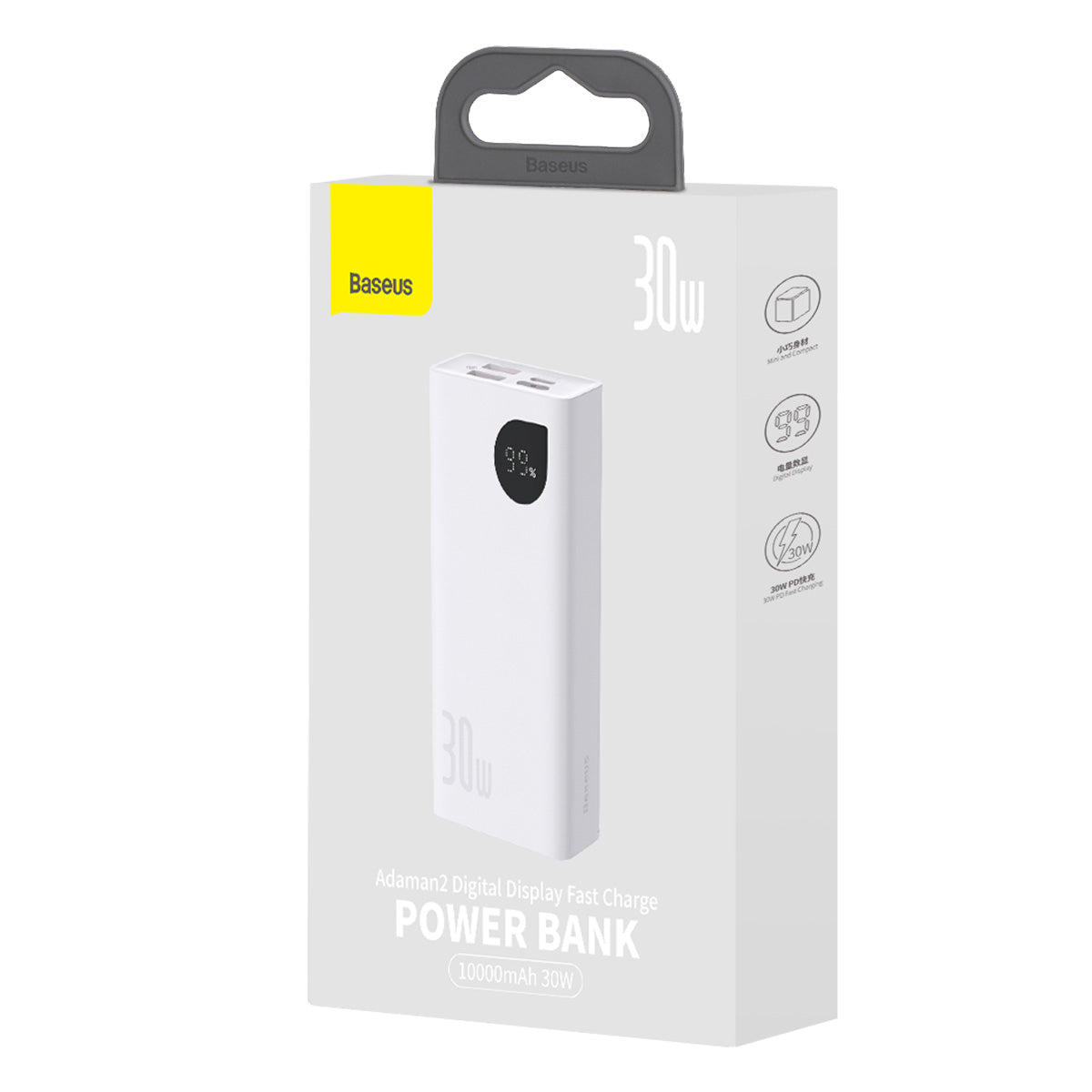 Powerbanka Baseus Adaman2 10000mAh, 30W bílá