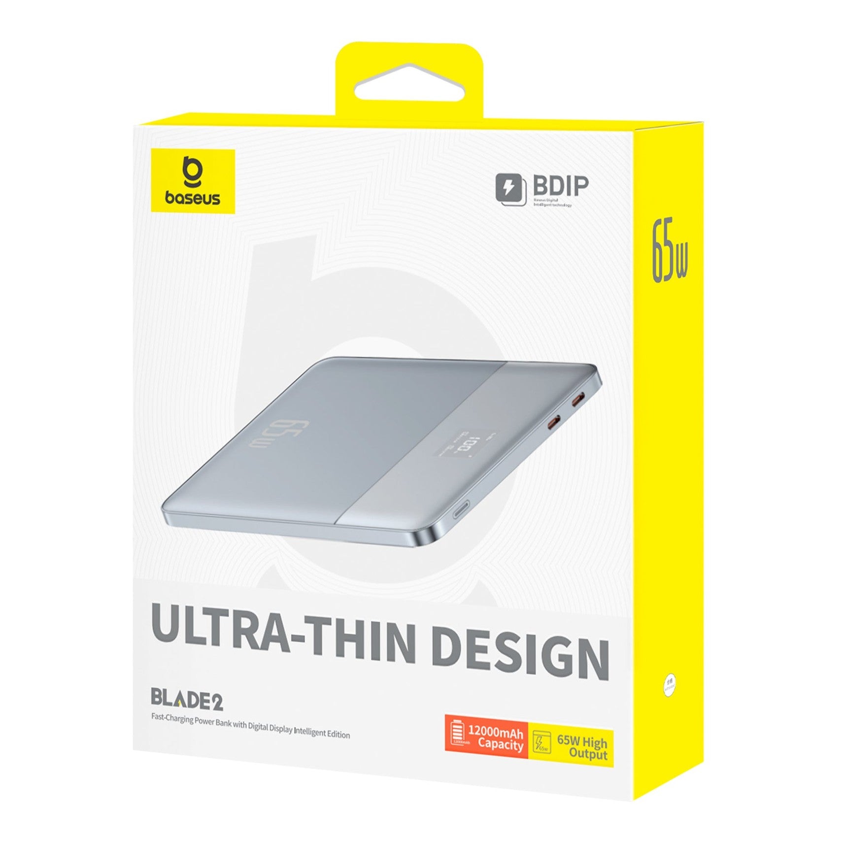 Powerbanka Baseus Blade2 12000mAh, 65W stříbrná