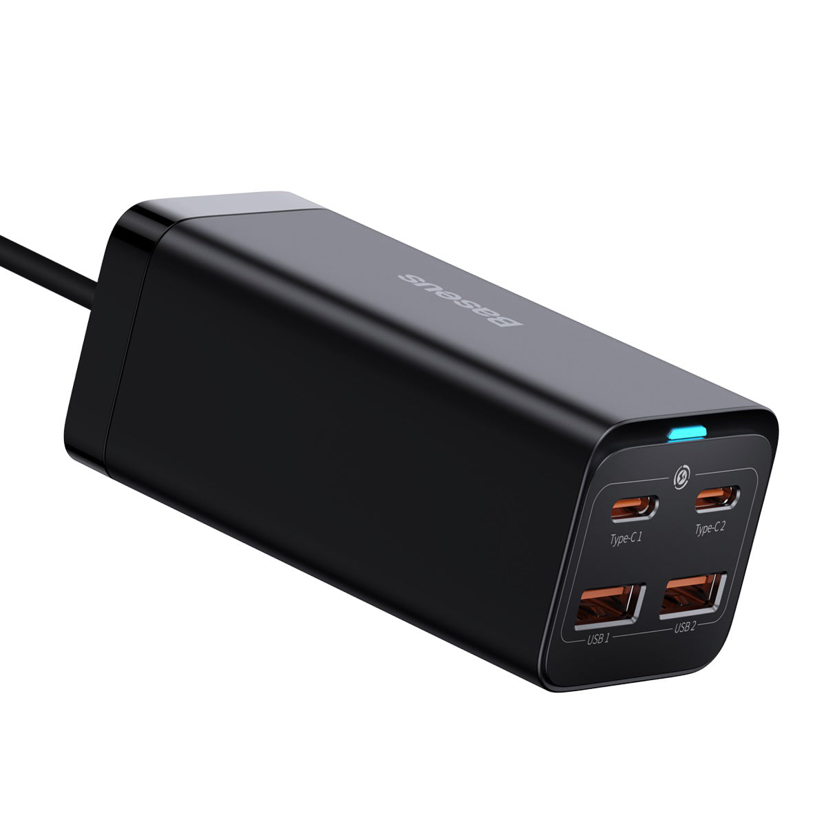 Nabíječka do sítě Baseus GaN3 100W, 2xUSB, 2xUSB-C černá