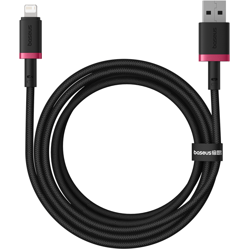 Kabel Baseus Dura USB/Lightning 2m 2,4A červeno černý