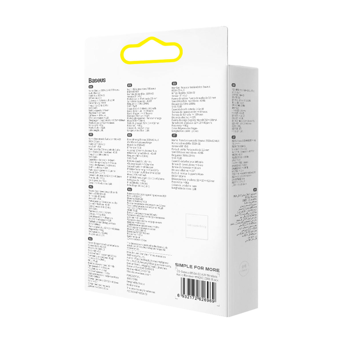 Bluetooth audio adaptér Baseus Qiyin černý